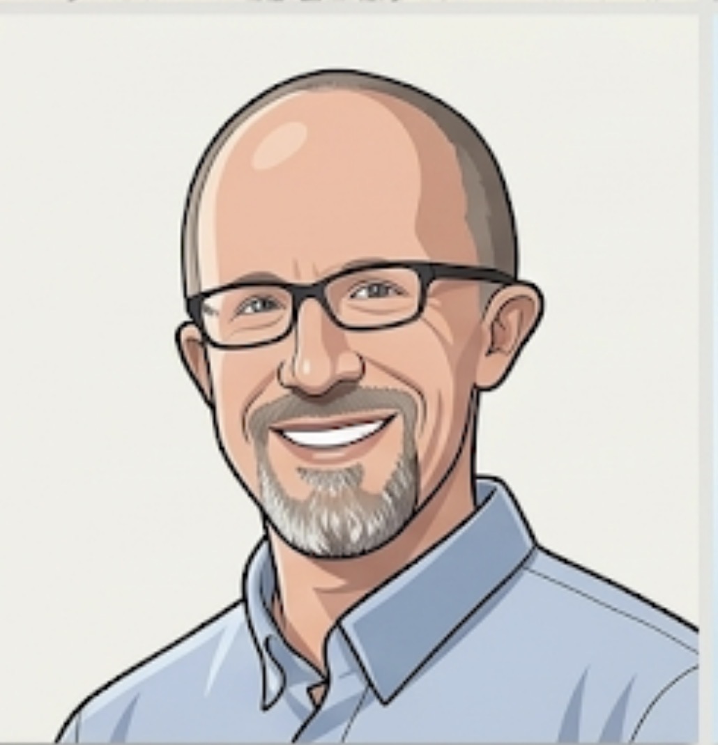 AI generated cartoon portrait version of Tyler Stahl